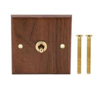 Antique Walnut Toggle Switch, 250V 16A Single/Dual Control Toggle Switch Retro Handmade Wood Walnut Wall Panel Light Toggles, for Living Room And Bedroom (Single)