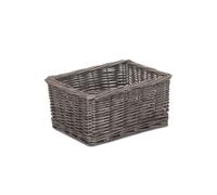 Antique Wash Finish Wicker Tray Red Hamper Brown One Size