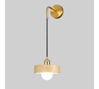 Antique Wood Grain Wall Lamp, Metal Bedside Wall Light with Water Transfer Finish, E27 Lighting Fixture, Interior Decorative Wall Sconce, Retro Industrial Wall Lamps for Living Room