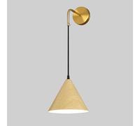 Antique Wood Grain Wall Lamp, Metal Bedside Wall Light with Water Transfer Finish, E27 Lighting Fixture, Interior Decorative Wall Sconce, Retro Industrial Wall Lamps for Living Room