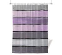 Antique Wood Texture Shower Curtain for Bathroom, Purple Grey Stripes Paint Peeling Waterproof Cloth Fabric Bathroom Accessories Set with 12 Rust Proof Plastic Hooks, 56” x 78”