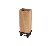Antique Wooden Square Umbrella Stand Holds Umbrellas Canes Walking Sticks Decorative Gift Storage Yellow 21x15x58cm Vintage Home Decor