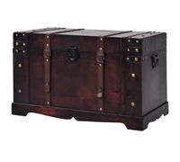 Antique Wooden Storage Chest Trunk Blanket Box Treasure Chest Brown Decor