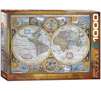 Eurographics 6000-2006 Antique World Map Puzzle, Various, 48 x 68 cm