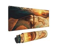Antique World Map Extended Big Mouse Pad Large,XL Gaming Mouse Pad Desk Pad,31.5x11.8inch Long Computer Keyboard Mouse Mat Mousepad with 3mm Non-Slip Base for Home Office Work