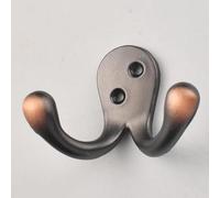 Antique zinc Alloy Coat Hook Wall Cloakroom Brushed red Bronze Coat Hook Cabinet Wardrobe Double Hook Furniture Hardware(1)