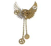 Antiqued Steampunk Brooch Pin for Women Steampunk Badge Lapel Pin Large Gear Brooch Mechanical Scarf Safety Pin Collar Brooch Clips