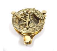 antiquegifts2019 solid Brass Sundial- 4" Sundial Compass - Solid Brass Sun Dial Navigation Astrolabe