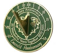 ANTIQUEMEDIEVAL 55th Emerald Anniversary Sundial 2025 Gift 10"