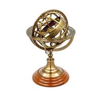antiquenauticas BRASS ANTIQUE FINISH NAUTICAL HOME DECOR ARMILLARY ZODIAC SPHERE GLOBE 9" - GIFT