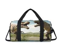 Antiquity Tyrannosaurus Rex Dinosaur Sport Duffel Bag with Shoes Compartment Overnight Weekender Bags Travel Gym Luggage Organizer for Women Men Kids Girls Boys