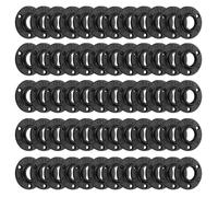 Antirust Black Floor Flange, Home TZH Malleable iron Pipe Fittings for Industrial vintage style, Flanges with Threaded Hole for DIY Project/Furniture/Shelving Decoration (60, 1")