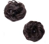 Antish Women - Hair Extensions | Instant Volume/Darkest Brown 1 Pcs Messy Hair Bun With Elastic Rubber Hair Band Hairpiece/Brown