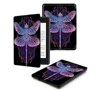 Antiskid Case For 6" Kindle Paperwhite (7Th/6Th/5Th Gen - 2015/2013/2012 Released Model: Dp75Sdi Or Ey21) Pu Case Paperwhite Cover-Psychedelic Mandala Dragonfly