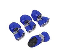 Antiskid Puppy Shoes 4pcs Soft-soled Dog Shoes with Adjustable Drawstring Waterproof Dog Boots Pet Paw Care Protector for Small, Medium Pets Dogs