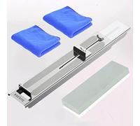 Antiskid Sharpening Stone Holder - Stainless Adjustable Whetstone Holder with 400/1000 Grit Sharpener Stone - Sink Bridge Sharpening Kit - Fit for Any Sink and Easy Clean Up