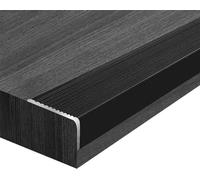 AntiSlip Aluminum Stair Edge Profiles Metal Corner Protectors for High Traffic Areas Step & or Edge Guards (Black 90cm Length)