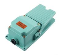 Antislip Industrial Foot Operated Pedal Switch, IP67 Waterproof Aluminum Footswitch with Adjustable Memory, AC 250V 10A for Hydraulic Machines and Shears, Green