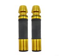 AntiSlip Motorcycle Handlebar Grips 1 Pair Rubber Throttle Handle Cover, Ergonomic Design to Enhance Riding Control and Reduce Fatigue (gold)