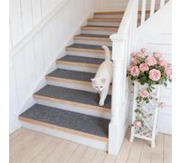 AntiSlip Retro Stair Treads 28 x 84 cm5 Pack TPE Reusable & Cuttable NonSlip Carpet for Indoor Steps Safe for Kids & Easy to Install