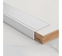 AntiSlip Transition Strip Waterproof Aluminum Stair Edge Protector Customizable Width (5/7/10cm) Ideal for Indoor/Outdoor Use Silver 7cm Wide 1.1m Long (2.8" x 3.6ft)