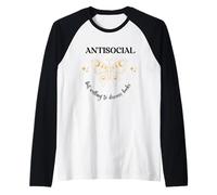 Antisocial Book Club Introvert Booklovers for Readers Raglan Baseball Tee