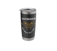 Antisocial Book Club Introvert Booklovers for Readers Stainless Steel Insulated Tumbler