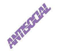 Antisocial Car Sticker Windshield Banner Night Run Sport Competition Sunscreen Decorative Vinyl Decals(Lilac,5x30cm)