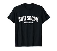 Antisocial Media Club - Funny Social Media Detox Humor Irony T-Shirt