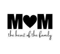 Antisocial Moms Club Mom is The Heart of The Family Mom Gifts Engraving Stickers 34x58.8cm Car Body Decoration Black