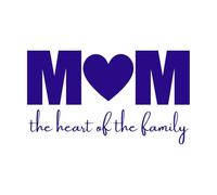 Antisocial Moms Club Mom is The Heart of The Family Mom Gifts Engraving Stickers 54.4x94.1cm Glass Stickers DarkBlue