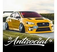 Antisocial Side Rear windscreen Decal JDM Sticker - 60 cm - Holographic Chrome