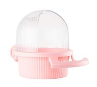 Antisplash Hanging Parakeets Feeder With Half Open Covers Bird Cage Food Dispenser Box For Easy Access And Maintenance Large Capacity Bird Feeder