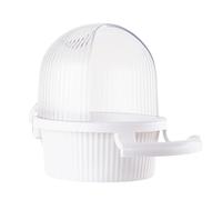 Antisplash Hanging Parakeets Feeder With Half Open Covers Bird Cage Food Dispenser Box For Easy Access And Maintenance Cockatiel Food Container