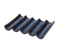 ANTIS'S HOME Ceramic Soap Dish for Bathroom Sink or Shower, Non-Slip Bar Soap Holder Tray with Fluted Design, Self-Draining Compact Soap Saver, Blue Bathroom Accessory