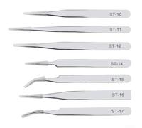 Antistatic For Precision Stainless Steel Tweezers 1pc Tool for Electronics, Mobile Phone, and Integrated Circuit Maintenance (ST-11)