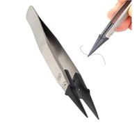 Antistatic Tweezers | Anti-static Fine-Tip Tweezers - Precision Tweezers for Industry - for Computer Soldering Model Building Jewelry Making Hobby Sewing