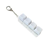 Antistress Keyboard Clicker - Silent Fun Portable Keychain | Mechanical Push Button | Work Travel Classroom Home Bag Office