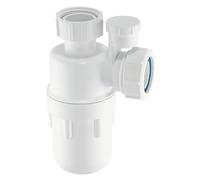 ANTISYPHON Bottle Trap White 40MM, Compression Connection, Polypropylene Construction, 75mm Water Seal, 1 in Pack