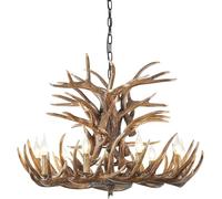 Antler Chandelier 9 Light, American Country Style Deer Antler Chandelier Lighting, Antler Ceiling Pendant Light,for Home Decor