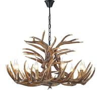 Antler Chandelier 9 Light, American Country Style Deer Antler Chandelier Lighting, Antler Ceiling Pendant Light,for Home Decor