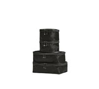 ANTLER - Compression Packing Cubes, Set of 4 Essential Packing Cubes for Suitcases and Backpacks - Holiday, Travel & Accessories Organiser, Easy Clothes and Shoe Storage - Black
