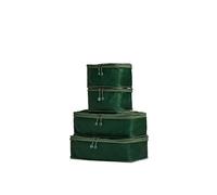 ANTLER - Compression Packing Cubes, Set of 4 Essential Packing Cubes for Suitcases and Backpacks - Holiday, Travel & Accessories Organiser, Easy Clothes and Shoe Storage Green