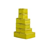 ANTLER - Compression Packing Cubes, Set of 6 Essential Packing Cubes for Suitcases and Backpacks - Holiday, Travel & Accessories Organiser, Easy Clothes and Shoe Storage - Gorse Yellow