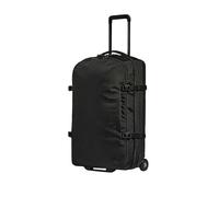 ANTLER - Discovery 80L Wheeled Duffle Travel Bag - Hybrid Holdall & Suitcase with Hard Shell Back, Adjustable Handle, Recycled Fabric, Smooth-Rolling Wheels - Black