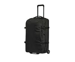 ANTLER Discovery 80L Wheeled Duffle Travel Bag - Hybrid Holdall & Suitcase with Hard Shell Back, Adjustable Handle, Recycled Fabric, Smooth-Rolling Wheels - Black