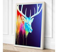 Antler Dreams Canvas Wall Art Print 36x24 Inch