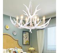 Antler, Farmhouse Rustic Antler Lighticlassic Candle Style, Cottage Retroall 8 Lights 3 Arms, Faux Antler/6 Lights/a