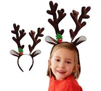Antler Hat - Reindeer Headbands for Kids - 3D Elk Antlers Headband Antlers with Bells Cute Christmas Reindeer Ears Headband