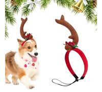 Antler Headband For Dogs, Dog Costume Reindeer Hoop, Cartoon Dog Christmas Antlers Headband, Soft Hoop Dog Pet Caps, Adjustable Elastic Band For Cats Puppies